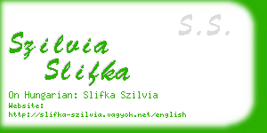 szilvia slifka business card